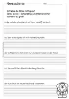 Vorschau - Arbeitsblätter - Namenwörter - Nomen - Lernzielkontrolle - 2. Klasse - Seite 3