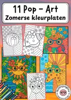 Voorbeeld - Tekenen en knutsel sjablonen - Zomerkleurplaten pop-art - Voorblad