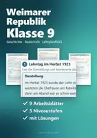 Vorschau - Arbeitsblätter - Weimarer Republik Geschichte 9 Realschule - Deckblatt