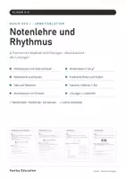 Vorschau - Arbeitsblätter - Notenlehre und Rhythmus Musik Klasse 5–6 – Arbeitsblätter mit Abschlusstest und Lösungen - Seite 1