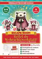 Vorschau - Stationenlernen - Escape Room Weihnachten gratis | Kl. 3–4 - Deckblatt