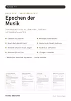 Vorschau - Stundenentwürfe - Musikepochen Klasse 7–9 – Epochen der Musik vom Mittelalter bis ins 20. Jahrhundert | Arbeitsblätter mit Lösungen - Seite 1