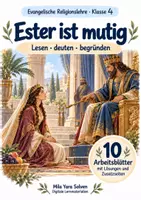 Vorschau - Arbeitsblätter - Ester ist mutig | Religion Klasse 4 Arbeitsblätter | Evangelische Religionslehre | 10 Arbeitsblätter als PDF - Deckblatt