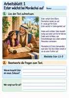 Vorschau - Arbeitsblätter - Ester ist mutig | Religion Klasse 4 Arbeitsblätter | Evangelische Religionslehre | 10 Arbeitsblätter als PDF - Seite 1