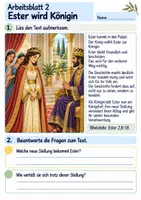 Vorschau - Arbeitsblätter - Ester ist mutig | Religion Klasse 4 Arbeitsblätter | Evangelische Religionslehre | 10 Arbeitsblätter als PDF - Seite 2