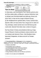 Vorschau - Arbeitsblätter - Lesestrategien einführen und üben. Sachtexte über Tiere im Wald - Seite 1