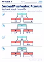Vorschau - Arbeitsblätter - Grundwert Prozentwert und Prozentsatz - Seite 3
