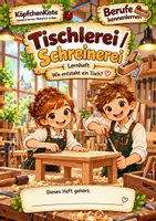 Vorschau - Mal- und Bastelvorlagen - Materialpaket: Die Tischlerei – Lernheft & Malbuch | Berufe kennenlernen - Seite 1