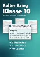 Vorschau - Arbeitsblätter - Kalter Krieg Geschichte 10 Realschule - Deckblatt