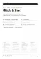 Vorschau - Stundenentwürfe - Ethik Klasse 9/10 – Unterrichtsreihen-Paket | Glück & Sinn, Medien & Konsum, Gerechtigkeit, Menschenwürde - Seite 1