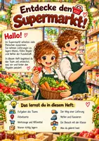 Vorschau - Mal- und Bastelvorlagen - Materialpaket: Im Supermarkt – Lernheft & Malbuch | Berufe kennenlernen - Seite 2