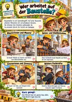 Vorschau - Mal- und Bastelvorlagen - Materialpaket: Bauarbeiter – Lernheft & Malbuch | Berufe kennenlernen - Seite 3