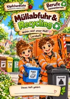 Vorschau - Mal- und Bastelvorlagen - Materialpaket: Müllabfuhr & Recycling – Lernheft & Malbuch | Berufe kennenlernen - Seite 1