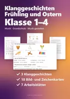 Vorschau - Arbeitsblätter - Klanggeschichten Frühling und Ostern Musik Klasse 1–4 – 3 Geschichten mit Instrumentenkarten - Seite 1