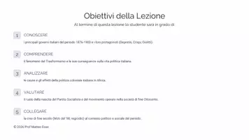 anteprima - Presentazioni / Lavagne - I governi italiani di fine '800 - Pagina 1
