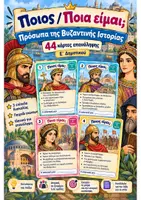 Προεπισκόπηση - Flashcards - Βυζαντινή Ιστορία Ε΄ Δημοτικού–Ποιος/Ποια είμαι; -44 κάρτες επανάληψης ιστορικών προσώπων - Εξώφυλλο
