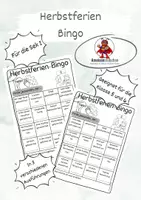 Vorschau - Arbeitsblätter - Herbstferien Bingo - Ankommen nach den Ferien für die Sek l - Deckblatt