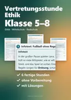 Vorschau - Stundenentwürfe - Vertretungsstunde Ethik Klasse 5–8 – sofort einsetzbar, mit Lösungen - Seite 1