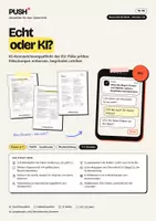 Vorschau - Stundenentwürfe - Echt oder KI? Deepfakes und KI-Kennzeichnung – Arbeitsblätter, Kl. 8–9 - Deckblatt