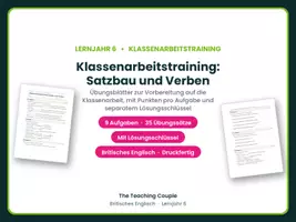 Vorschau - Arbeitsblätter - Klassenarbeitstraining LJ 6: Relativsätze - Deckblatt
