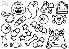 Vorschau - Stundenentwürfe - Materialpaket Halloween Mathe, Deutsch, Kunst (Klasse 1, Klasse 2, DaZ) - Seite 2