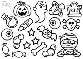 Vorschau - Stundenentwürfe - Materialpaket Halloween Mathe, Deutsch, Kunst (Klasse 1, Klasse 2, DaZ) - Seite 3