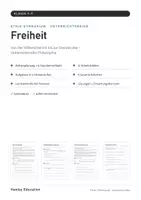 Vorschau - Stundenentwürfe - Freiheit Unterrichtsreihe Ethik Klasse 7–9 Gymnasium – Philosophie: 6 Stunden, 3 Niveaus, mit Lösungen - Seite 1