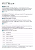 Vorschau - Stundenentwürfe - Freiheit Unterrichtsreihe Ethik Klasse 7–9 Gymnasium – Philosophie: 6 Stunden, 3 Niveaus, mit Lösungen - Seite 2