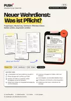Vorschau - Stundenentwürfe - Neuer Wehrdienst: Wehrpflicht, Musterung, Gewissen – Arbeitsblätter, Kl. 9–10 - Deckblatt