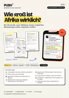 Vorschau - Stundenentwürfe - Weltkarte Mercator oder Equal Earth? Wie groß ist Afrika? Arbeitsblätter Kl. 7–8 - Deckblatt