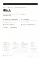 Vorschau - Stundenentwürfe - Glück Unterrichtsreihe Ethik Klasse 5/6 Gymnasium – Philosophie: 6 Stunden, 3 Niveaus, mit Lösungen - Seite 1