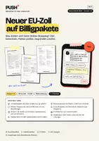 Vorschau - Stundenentwürfe - Zoll auf Billigpakete: 3-Euro-Zoll der EU – Arbeitsblätter mit Lösungen, Kl. 7–8 - Deckblatt