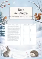 Vorschau - Arbeitsblätter - Tiere im Winter | Unterrichtseinheit | Überwinterungsstrategien | Sachtexte 22 Tiere | Test - Seite 1