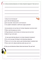 Vorschau - Arbeitsblätter - Quiz zum Gehörlosen-Reportage (mit Lösung) - Seite 1