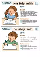 Vorschau - Arbeitsblätter - Auf die Feder, fertig, los! Füllerführerschein. Füllertraining mit Spielen, Schwungübungen und 30 Challenges - Seite 1