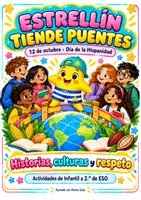 Vista previa - Unidades / Secuencias / Situaciones de Aprendizaje - Día de la Hispanidad con Estrellín, actividades, cuentos y recortables de Infantil a 2.º de ESO - Portada