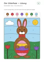 Vorschau - Arbeitsblätter - Ostern Rechenmalblätter Klasse 1–4 – Mathe Paket | Osterhase, Osternest, Küken, Blumen, mit Lösungen - Seite 3