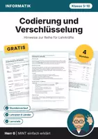Vorschau - Stundenentwürfe - Hinweise zur Reihe: Codierung und Verschlüsselung - Deckblatt