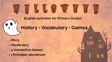 anteprima - Materiale interattivo - 🎃 HALLOWEEN IN ENGLISH – STORY, VOCABULARY & GAMES 🎃 - Pagina 1