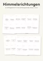 Vorschau - Aufgabenkarten - Himmelsrichtungen und Karte lesen: 24 Auftragskarten für die Vertretungsstunde, Klasse 3 und 4 - Deckblatt