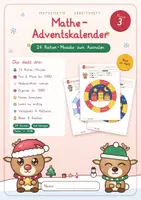 Vorschau - Mal- und Bastelvorlagen - Mathe-Adventskalender Klasse 3 – Zahlenraum 1000 - Deckblatt