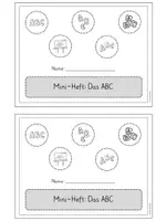 Vorschau - Arbeitsblätter - Miniheft ABC Alphabet Wörter nach dem Alphabet ordnen - Seite 1