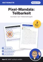 Vorschau - Arbeitsblätter - Pixel-Mandala: Teilbarkeit · Klasse 5–6 - Deckblatt
