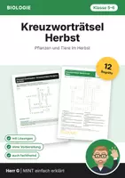 Vorschau - Mal- und Bastelvorlagen - Kreuzworträtsel Herbst: NaWi Klasse 5–6 - Deckblatt