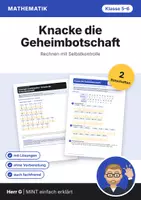 Vorschau - Mal- und Bastelvorlagen - Geheimbotschaft knacken: Mathe Kl. 5–6 - Deckblatt