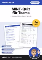 Vorschau - Arbeitsblätter - MINT-Quiz für Teams: 30 Fragen Kl. 5–6 - Deckblatt