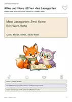 Vorschau - Mal- und Bastelvorlagen - Mein Lesegarten: Zwei kleine Bild-Wort-Hefte - Deckblatt