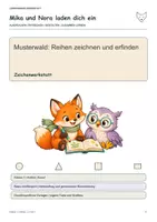 Vorschau - Arbeitsblätter - Musterwald: Reihen zeichnen und erfinden - Deckblatt