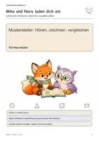 Vorschau - Aufgabenkarten - Musteratelier: Hören, zeichnen, vergleichen - Deckblatt