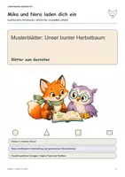 Vorschau - Mal- und Bastelvorlagen - Musterblätter: Unser bunter Herbstbaum - Deckblatt